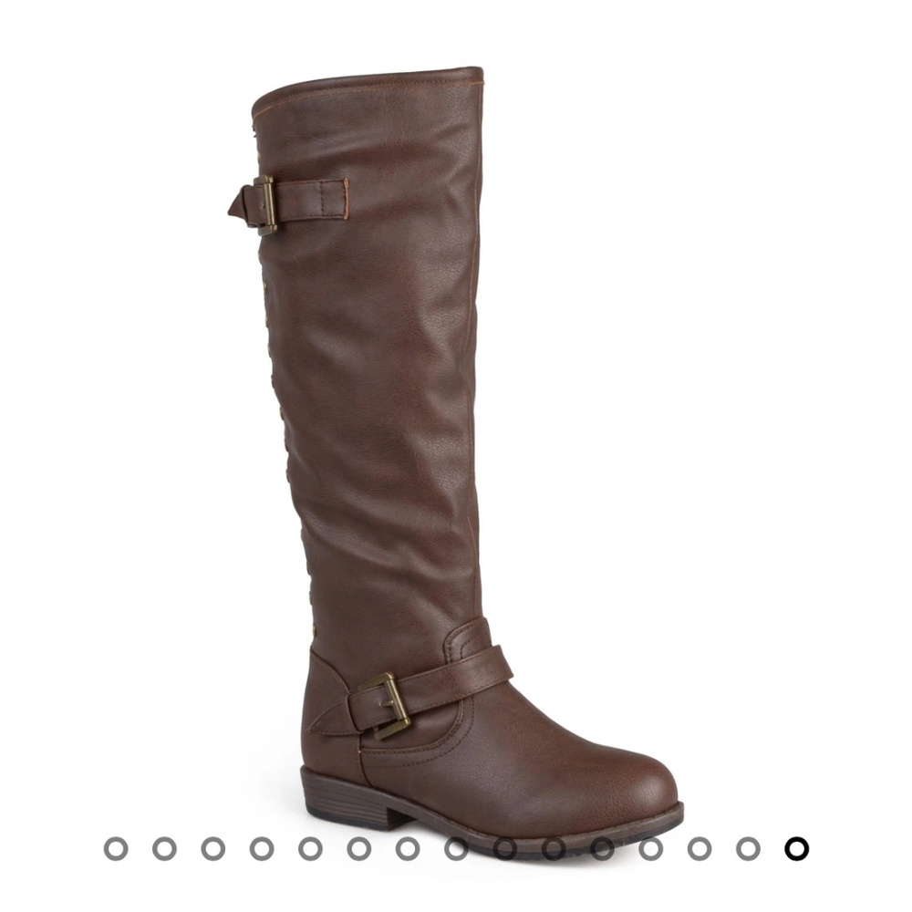 Vegan Brown Leather Riding Boots- like new